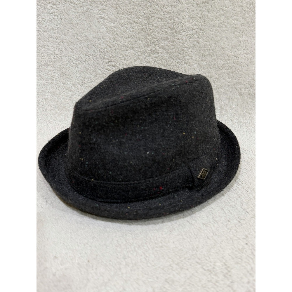 New Goorin Bros Fedora Hat Charcoal Gray Wool Blend Size Large